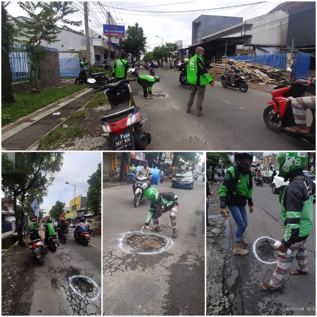 Gagasan Cerdas OJOL Cegah Warga Jember Celaka di Jalan Berlubang Seribu